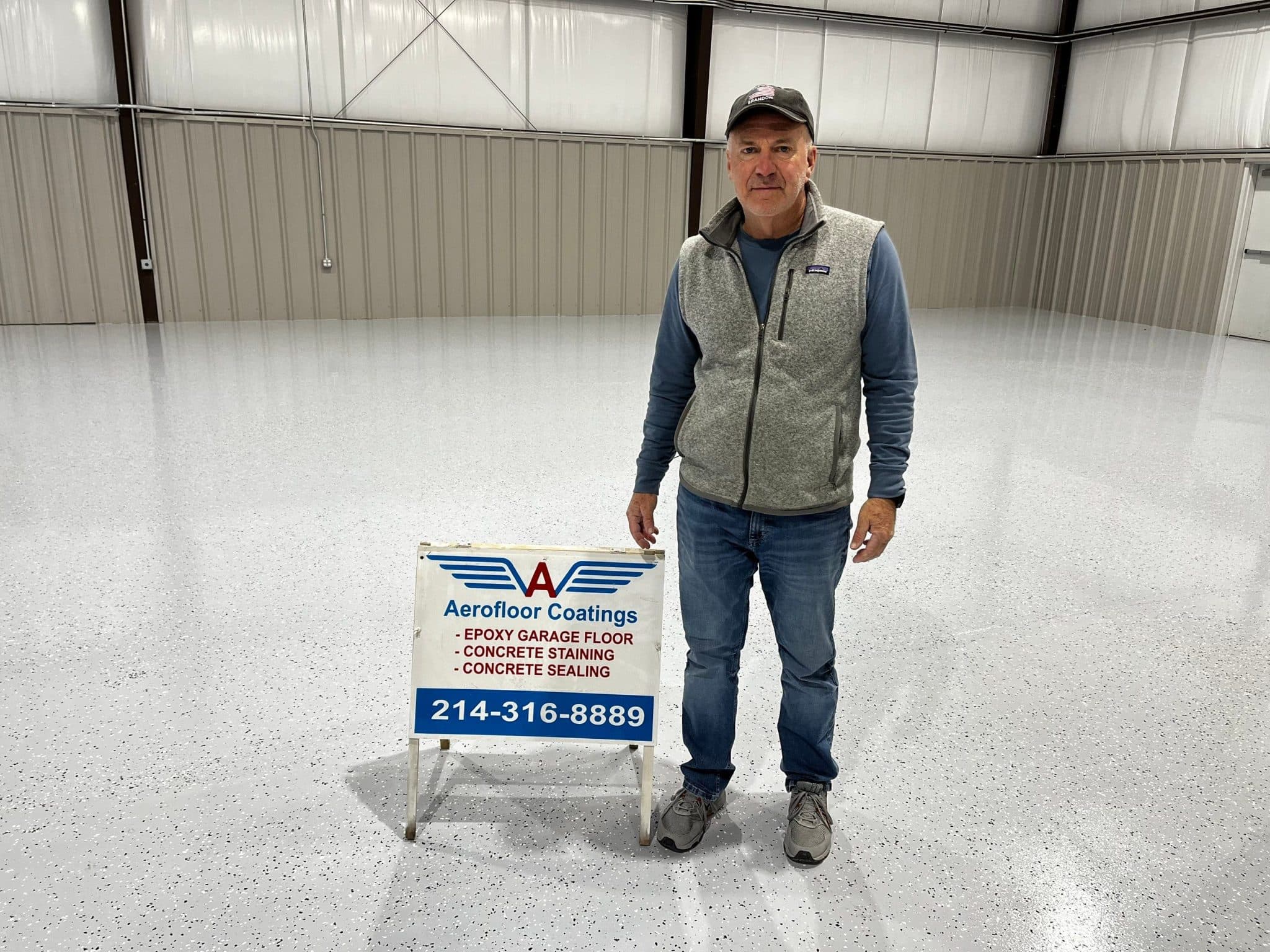 Kelly Wright, owner of Aerofloor Coatings